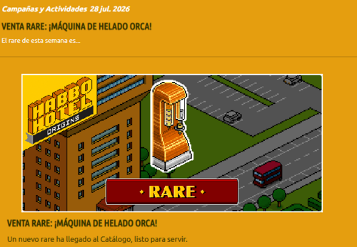 El anuncio oficial que desató la confusión: ¡la Máquina de Helado Orca (de color ocre)!